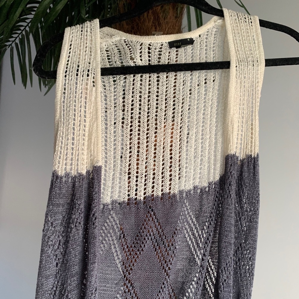 Long knit vest